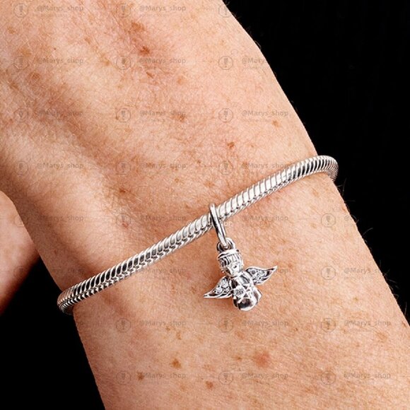 Pandora Sparkling Angel Dangle Charm - Picture 4 of 6